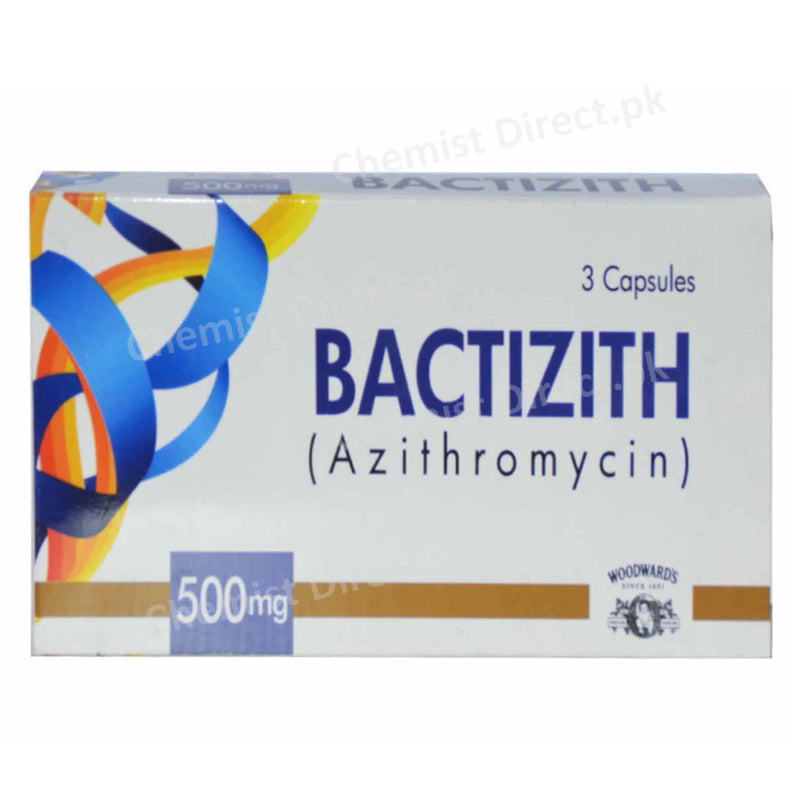 Bactizith Capsule 500mg Woodward Pakistan (Pvt) Ltd Macrolide Anti-Bacterial Azithromycin