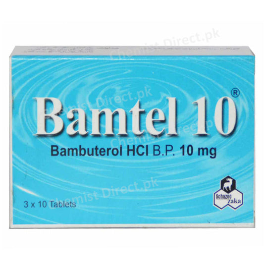 BAMTEL Tablet 10mg SCHAZOO ZAKA (PVT) LTD B2 STIMULANT Bambuterol