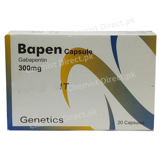 Bapen Capsule 300mg Genetics Pharmaceuticals Anti Convulsant Gabapentin