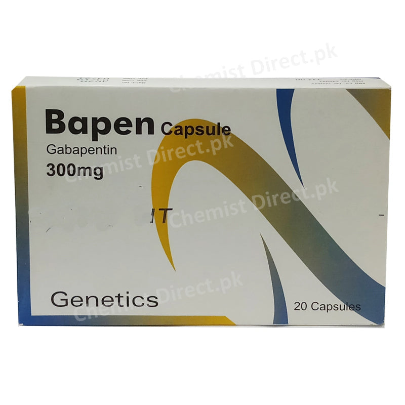Bapen Capsule 300mg Genetics Pharmaceuticals Anti Convulsant Gabapentin