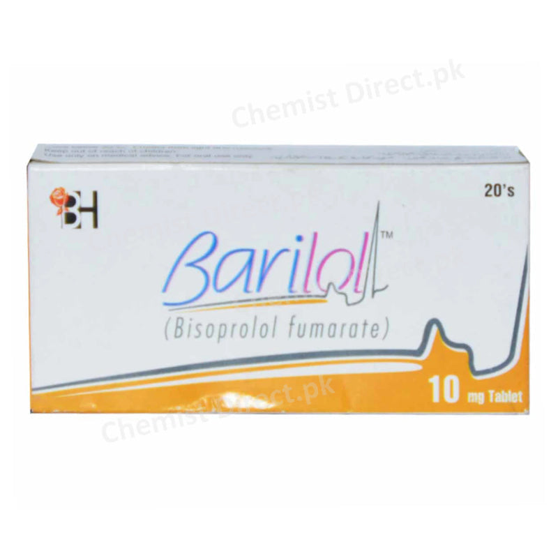 Barilol Tablet 10mg BARRETT HODGSON PAKISTAN (PVT) LTD Anti-Hypertensive Bisoprolol Fumarate