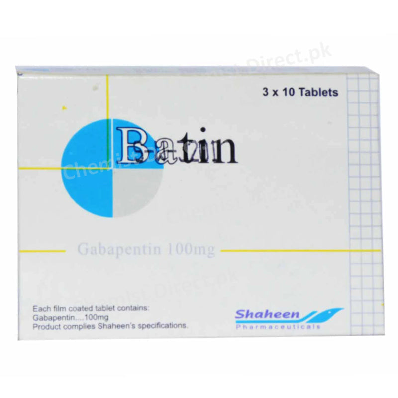 Batin 100mg tab Tablet Shaheen Pharma Gabapentin.jpg