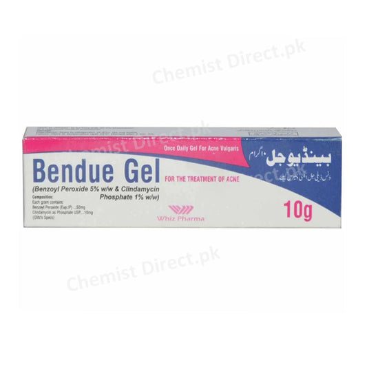 Bendue Gel 10gm Whiz Pharma Benzoyl Peroxide 5% & Clindamycin Phospate 1%