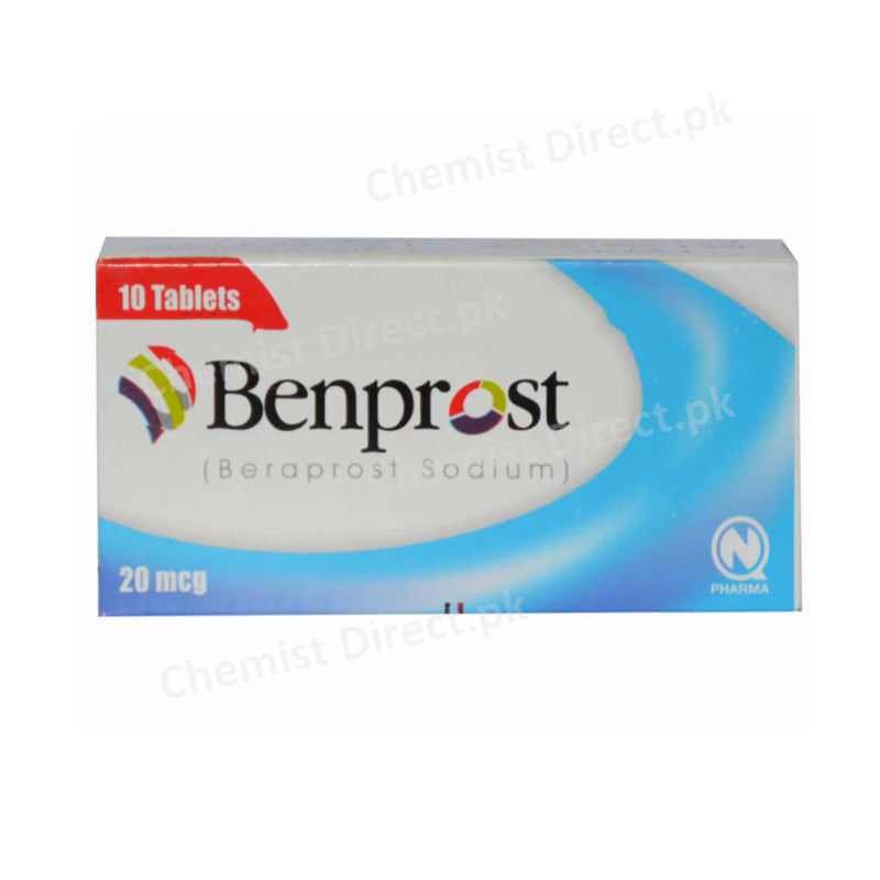 Benprost Tablet 20mcg 10's Nabiqasim Industries (Pvt) ltd Prostaglandin Beraprost