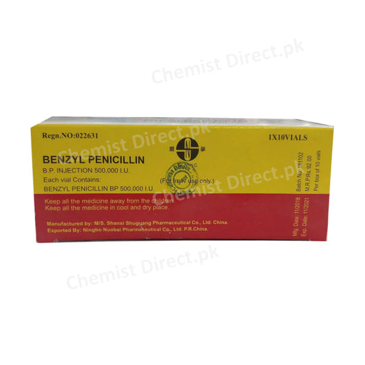 BENZYL PENCILLIN Injection 500000 vial ANTI BACTERIAL Benzyl Penicillin