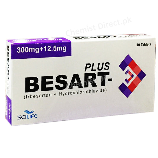 Besart plus 300+12.5mg tablet Irbesartan + Hydrochlorothiazide Scilife Pharma