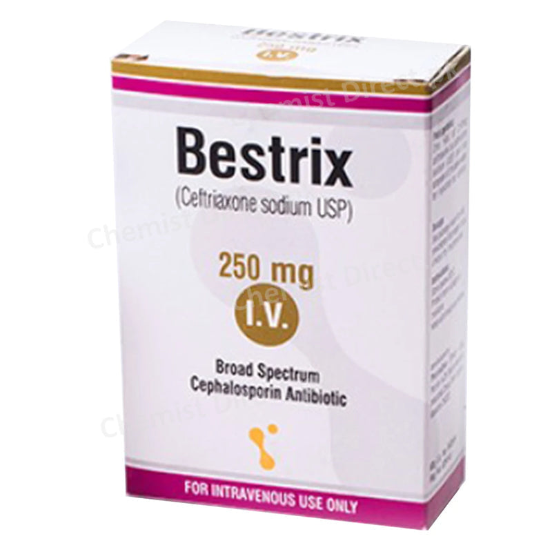 Bestrix 250mg Injection IV Inj Asian Continental CEPHALOSPORINANTIBIOTIC Ceftriaxone jpg