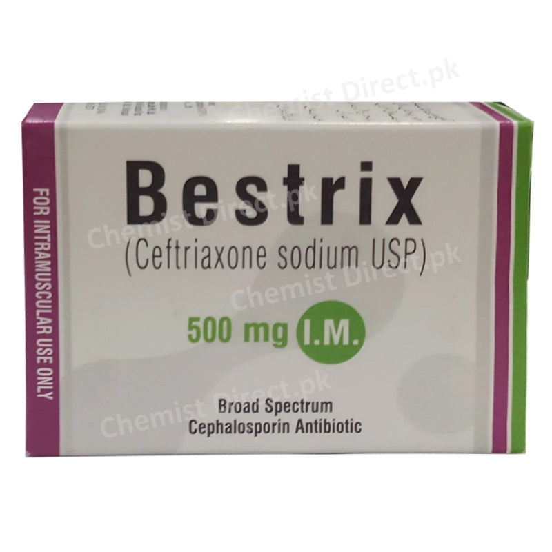 Bestrix 500G Injection IM Inj Asian Continental CEPHALOSPORINANTIBIOTIC Ceftriaxone jpg