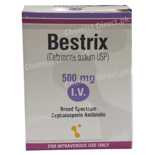 Bestrix 500G Injection IV Inj Asian Continental CEPHALOSPORINANTIBIOTIC Ceftriaxone jpg