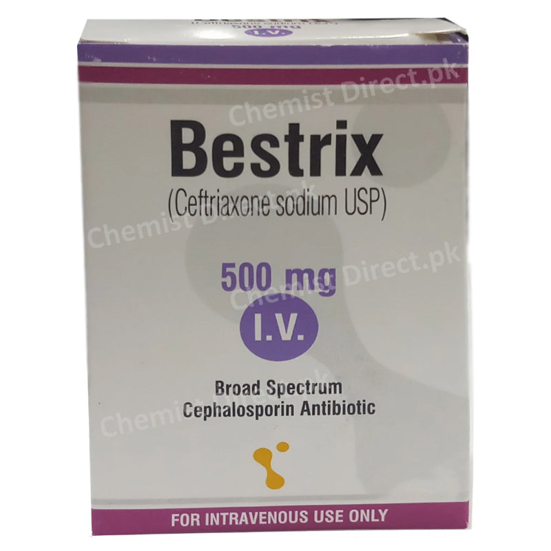 Bestrix 500G Injection IV Inj Asian Continental CEPHALOSPORINANTIBIOTIC Ceftriaxone jpg