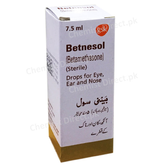 Betnesol Drops 7 5ml Glaxosmithkline Pakistan Limited CORTICOSTEROID Betamethasone Sodium Phosphate