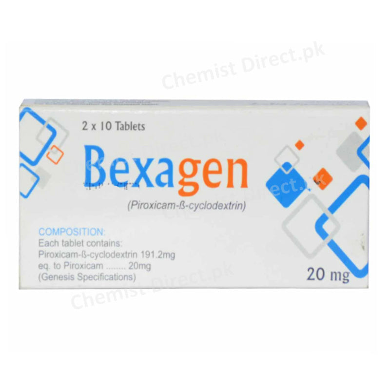 Bexa Gen 20mg tab-Tablet Genesis Pharma-Piroxicam-B-Cyclodextin.jpg