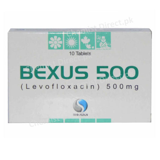 Bexus 500mg Tab Tablet Shaigan Pharmaceuticals-QUINOLONESANTI-BACTERIAL-LEVOFLOXACIN.jpg