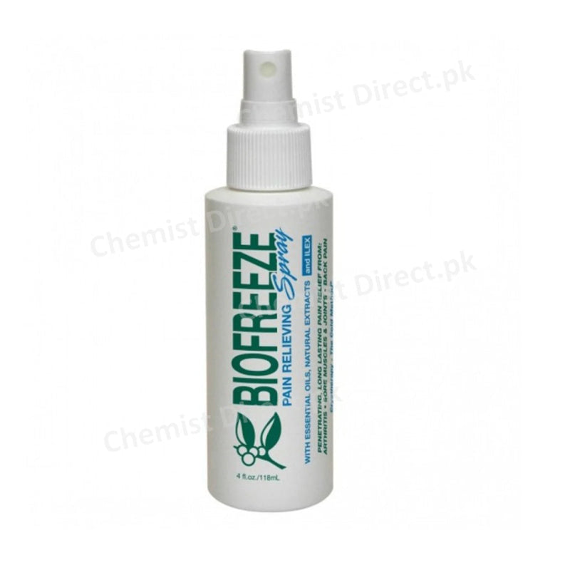 Biofreeze Pain Reliving Spray 4oz Ferozsons Pharma Analgesic Menthol