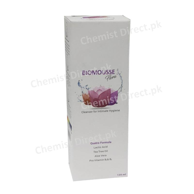 Biomousse Flora 120ml Quatro Formula Cleanser Liquid Lastic Acid