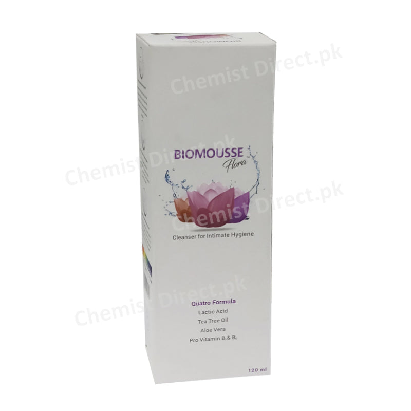 Biomousse Flora 120ml Quatro Formula Cleanser Liquid Lastic Acid