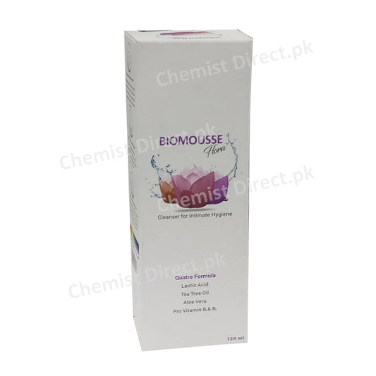 Biomousse Flora 120ml Quatro Formula Cleanser Liquid Lastic Acid