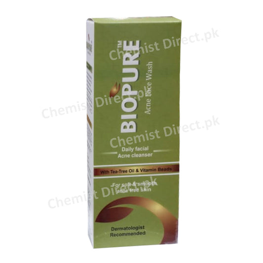 Biopure Acne Face Wash 100Ml Skin Care Tools