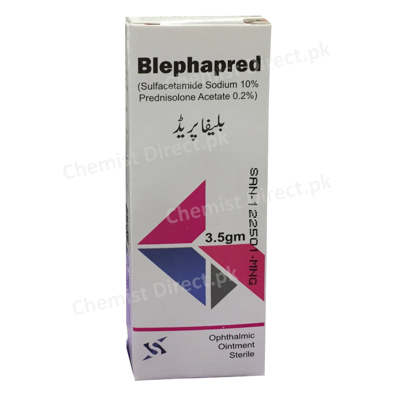 Blephapred Eye Ointment Santepharma Anti-Infective_Corticosteroids-Sulfacetamidesodium10.0_Prednisoloneacetate 0.2