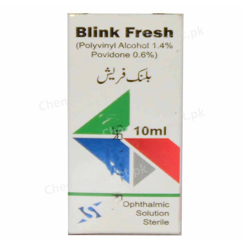 Blink Fresh Eye Drop 10ml Sante Pharma Lubricant-PolyvinylAlcohal1.4_Povidone 0.6