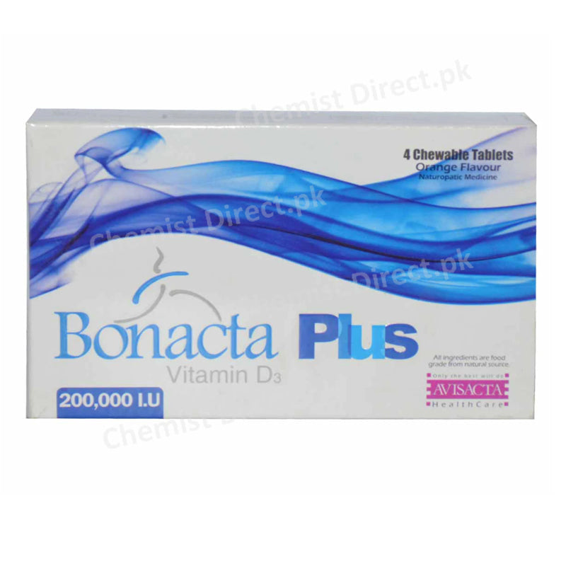 BonactaPluschewableTab-Tablet-AvisactaHealthCare Vitamin DAnalogue VitaminD3200_000IU