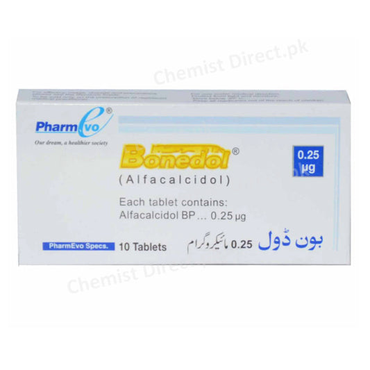 Bonedol 0.25mcg Tab Tablet PHARM-EVO_PVT_LTD-VITAMINDANALOGUE Alfacalcidol