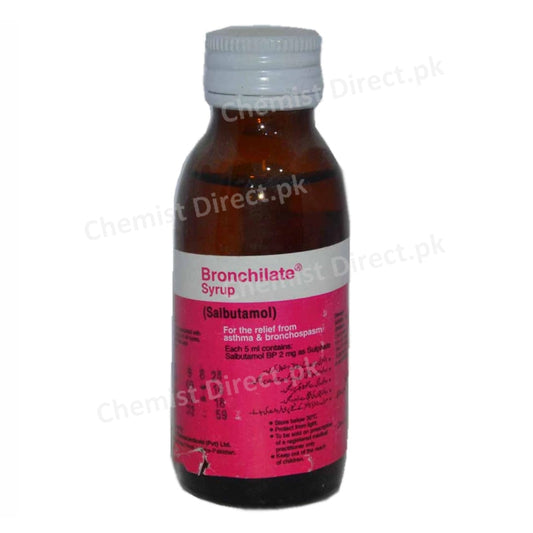 Bronchilate Syrup 2mg/5ml 60ml Ray Pharma B2 -Stimulant Salbutamol 