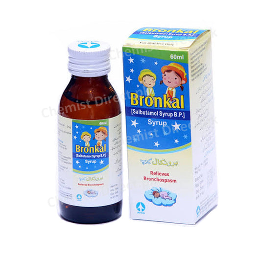 Bronkal Syrup 2mg/5ml 60ml ATCO LABORATORIES B2  Stimulant Salbutamol
