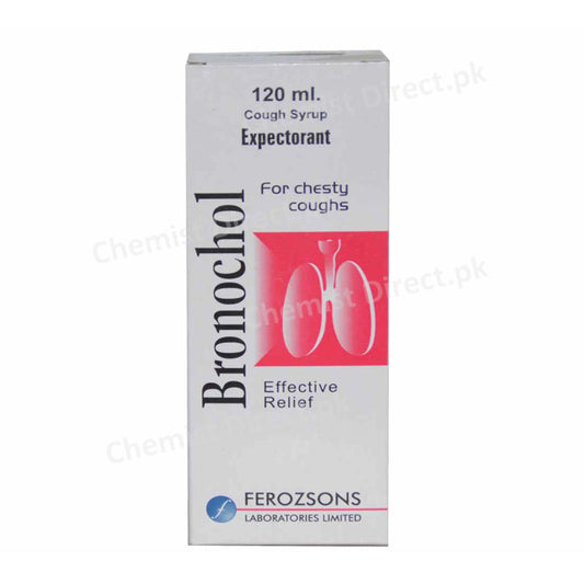 Bronochol Cough Syrup 120ml FEROZSONS LABORATORIES LTD Expectorant Effective Relief