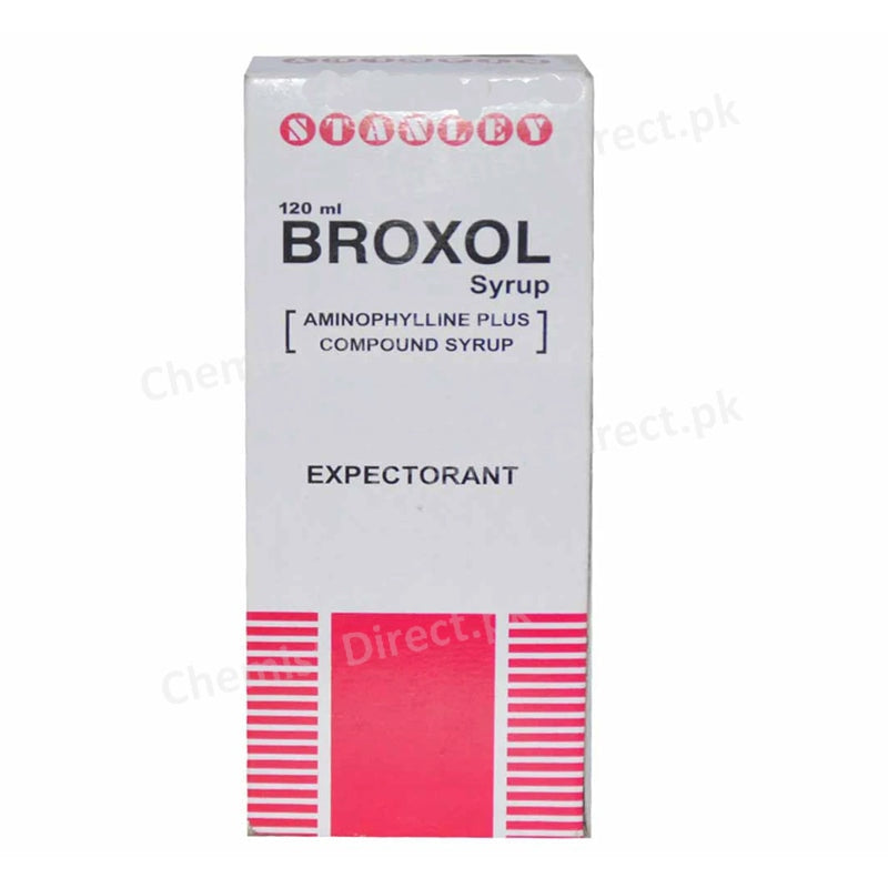 Broxol Syrup 120ml Stanley Pharmaceuticals Expectorant Aminophylline Plus
