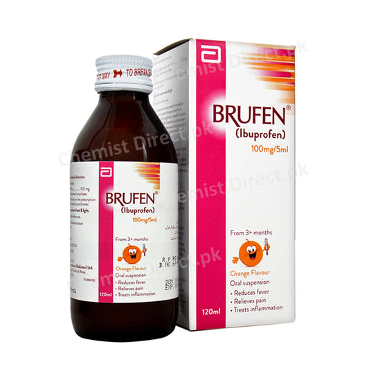 Brufen Suspension 100mg/5ml 120ml Abbott Laboratories NSAID Ibuprofen