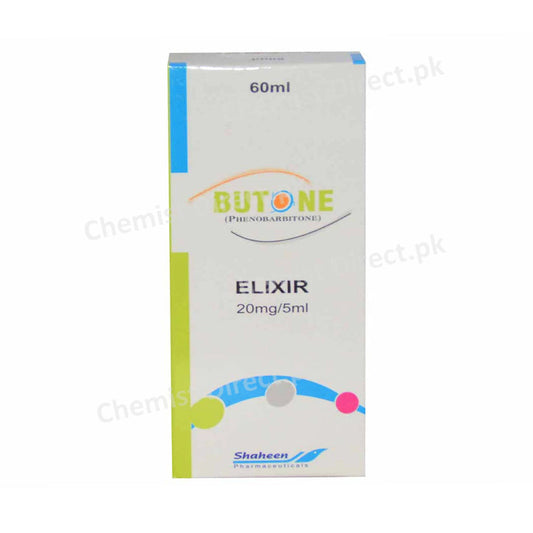 Butone Syrup 60ml Phenobarbitone Shaheen Pharma 20mg/5ml