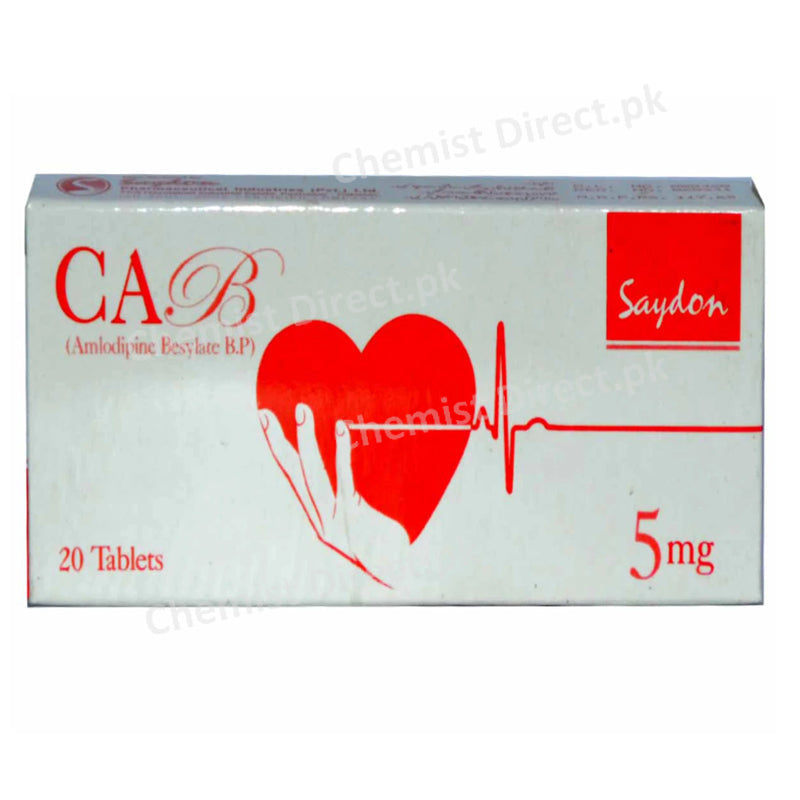 Ca B 5mg tab Tablet SAYDONPHARMACEUTICALSIND._PVT_LTD ANTI HYPERTENSIVE Amlodipine Besylate jpg