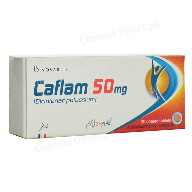 Caflam50mgTab NOVARTISPHARMAPAKISTANLTD NSAID DiclofenacPotassium