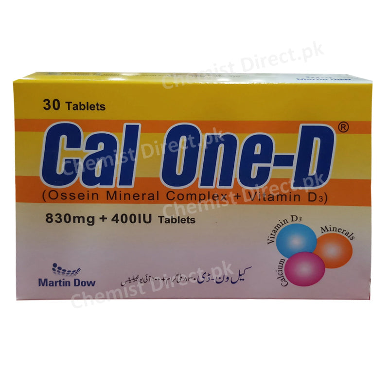 Cal One D 830mg Tab Tablet MARTINDOWPHARMACEUTICALLIMITED Calcium Supplement jpg