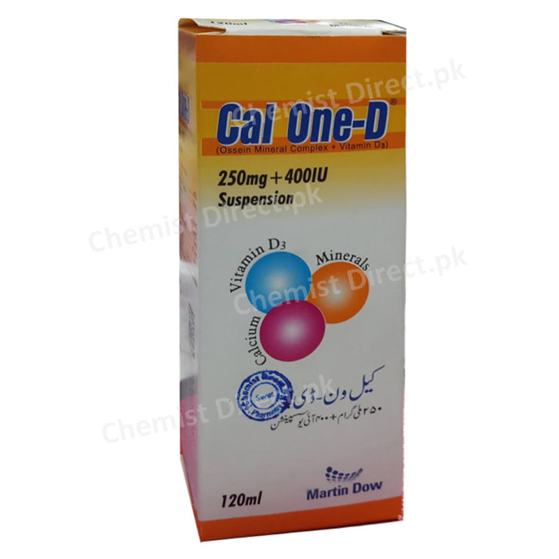 CalOne D Syp 120ml Syrup MARTINDOWPHARMACEUTICALLIMITED Calcium Supplement jpg