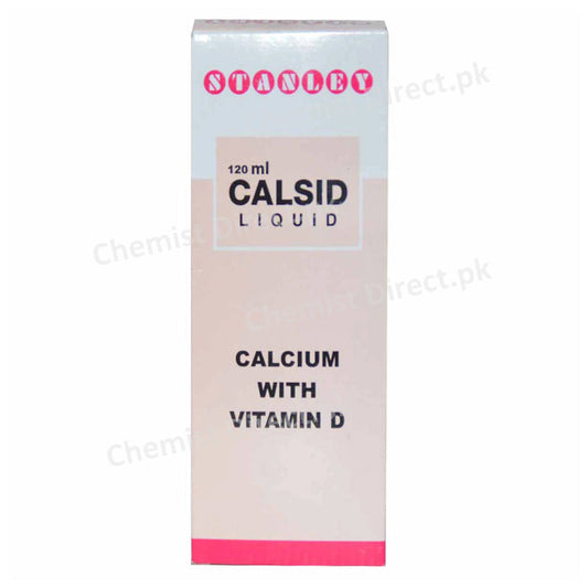 Calsid Liquid 120ml Stanley Pharmaceuticals PvtLtd-Calcium Supplement Each 5mlcontain Calcium Phosphate 210mg Vitamin D 350 units jpg