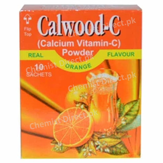 Calwood C Powder Sachet Woodward Pakistan Pvt Ltd Calcium Supplement Calcium Gluconate 578mg Calcium Locate 422mg Calcium Carbonate 327mg Vitamin C500mg jpg