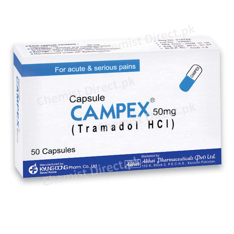 Campex 50mg cap Capsules Akhai Pharma NARCOTICANALGESIC Tramadol HCL jpg