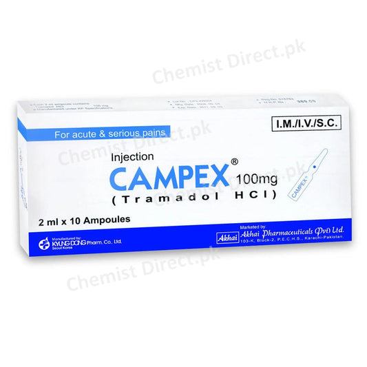 Campex Inj 100mg 10Amp Akhai Pharma NARCOTICANALGESIC Tramadol HCL jpg