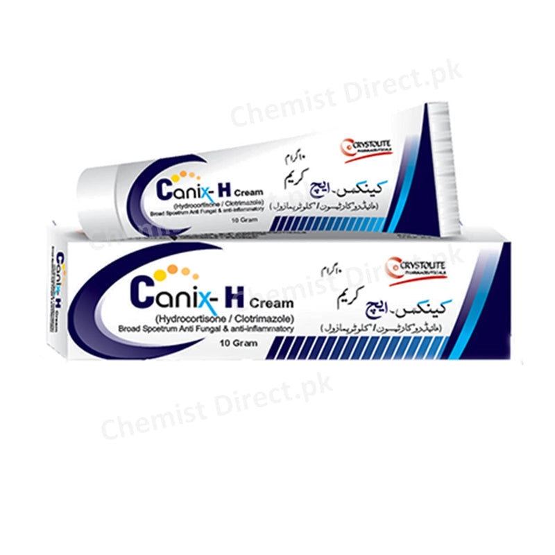 Canix-H cream 10gm Crystolite Pharma Hydrocortisone Clotrimazole