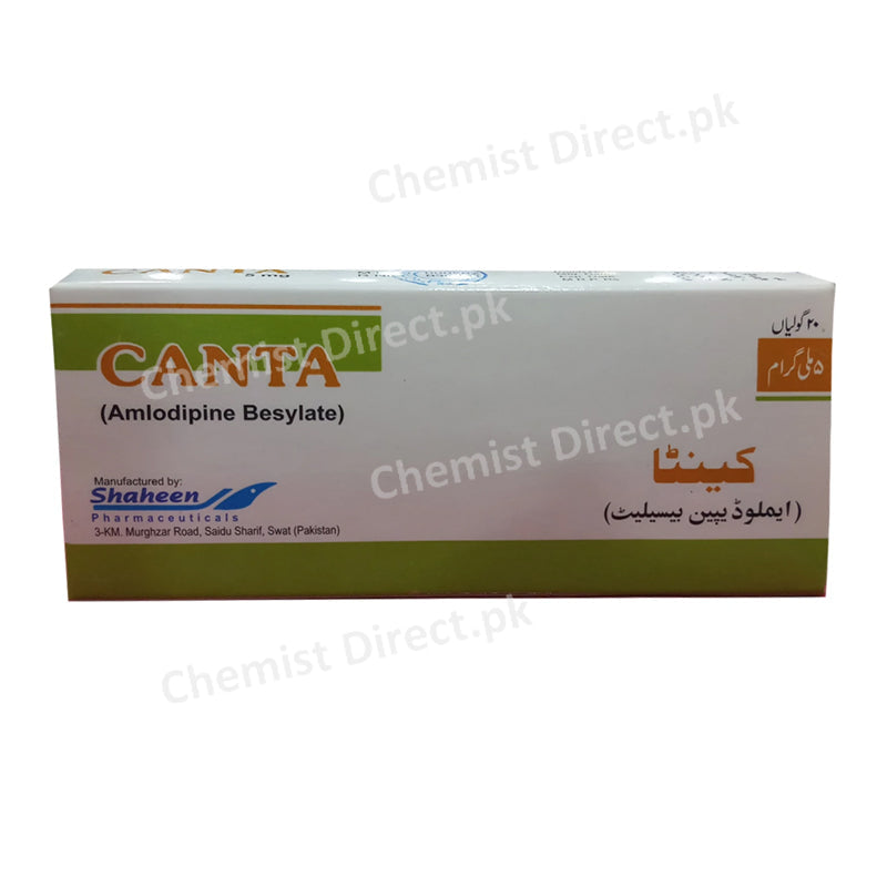 Canta 5mg Tablet Shaheen Pharma Amlodiapine Besylate