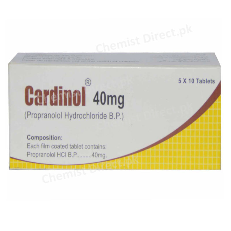 Cardinol 40mg TAB Tablet ICONPHARMA ANTIARRHYTHMICAGENT Propranolol jpg