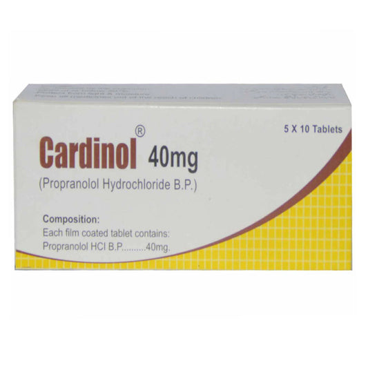 Cardinol 40mg TAB Tablet ICONPHARMA ANTIARRHYTHMICAGENT Propranolol jpg