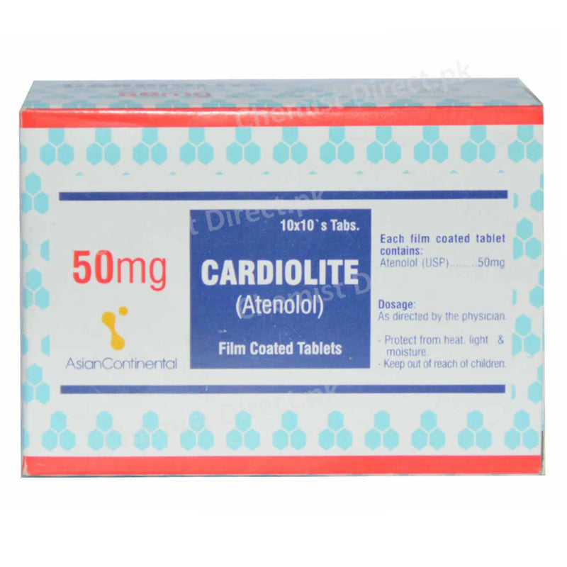 Cardiolite Tab 50MG Tablet CONTINENTALCHEMICALCO._PVT LTD ANTI HYPERTENSIVE Atenolol jpg