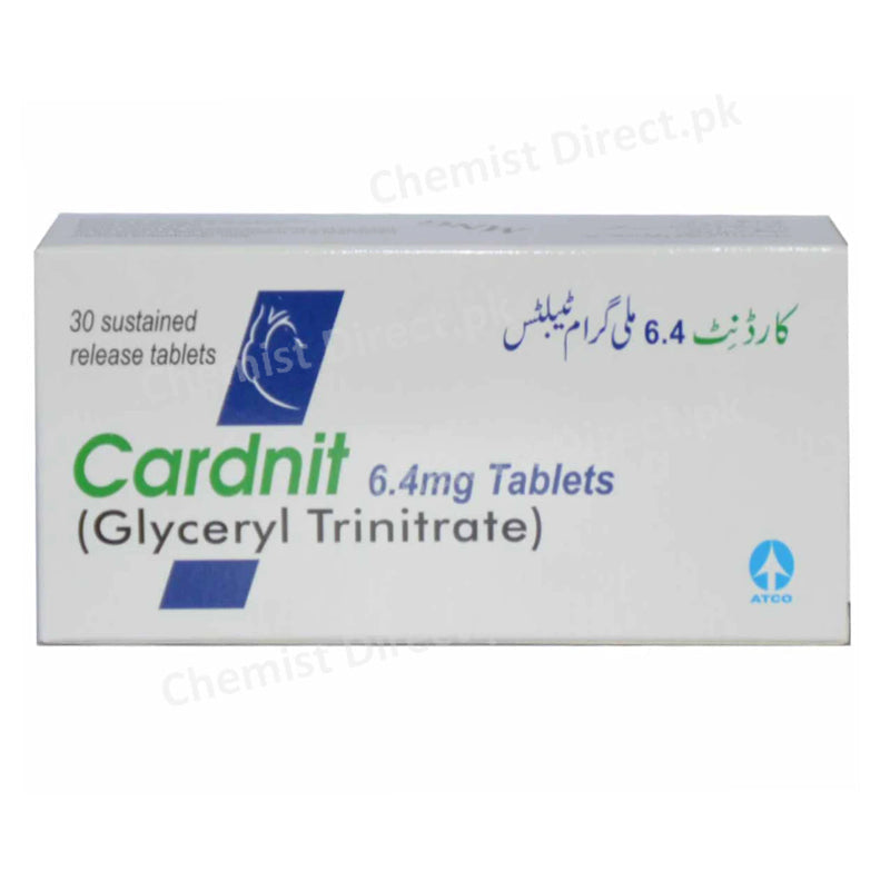 Cardnit 6.4mg Tab Tablet ATCOLABORATORIES PVT LTD Nitrates Glyceryl Trinitrate jpg