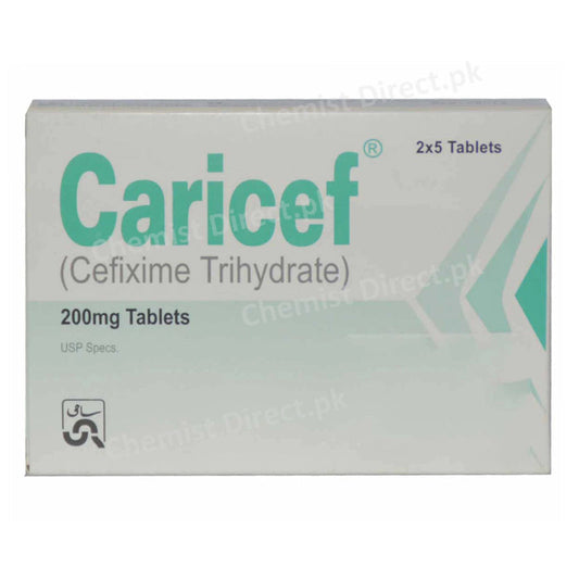 Caricef 200mg Tab Tablet Sami Pharmaceuticals_Pvt_Ltd Cephalosporin Antibiotic Cefixime Trihydrate jpg