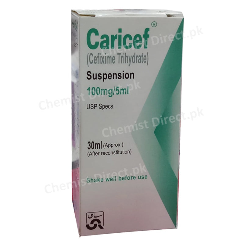 Caricef Susp 100mg 5ml 30ml SAMIPHARMACEUTICALS Cephalosporin Antibiotic Cefixime Trihydrate jpg