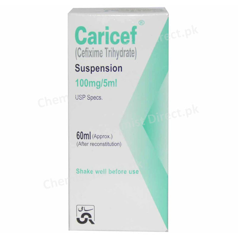 Caricef Syp 60ml Syrup SAMIPHARMACEUTICALS Suspention Cephalosporin Antibiotic Cefixime Trihydrate jpg