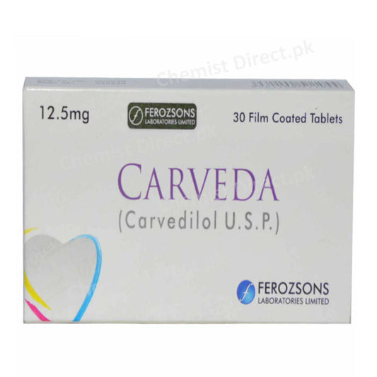 Carveda Tablet 12.5mg Ferozsons laboratories Beta Blocker Carvedilol